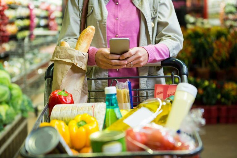Boodschappenkarretje voor BBQ boodschappen