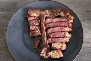 t bone steak bbq
