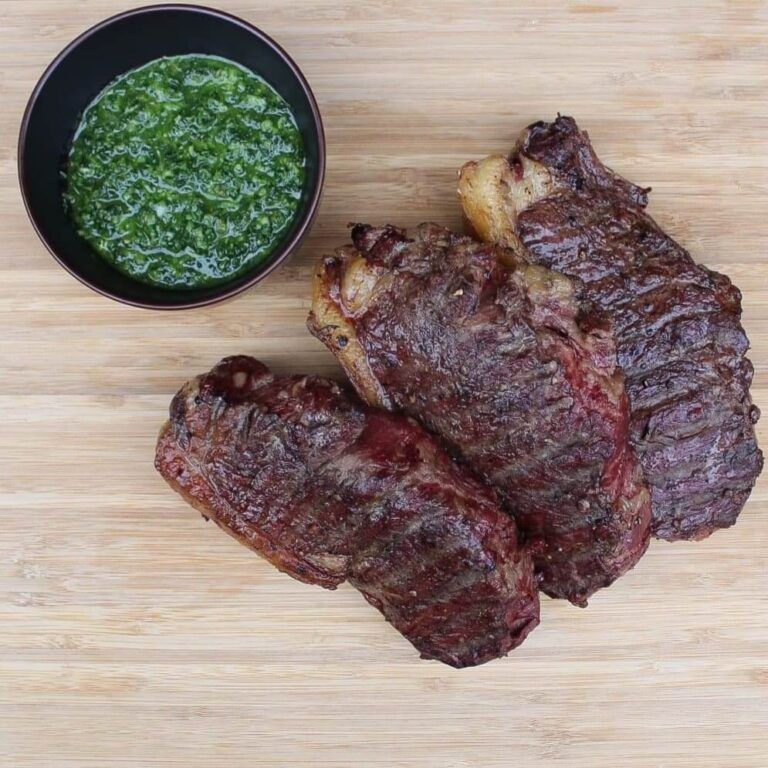 dunne lende met salsa verde