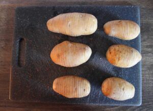 hasselback aardappels bbq