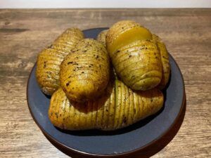 hasselback aardappels bbq