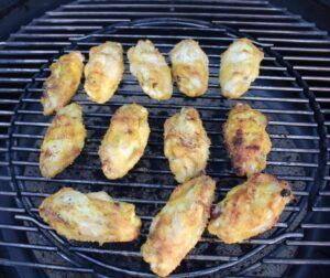 slightly crispy chicken wings