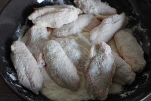 slightly crispy chicken wings