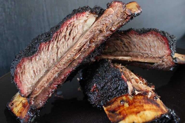 texas style short ribs van de BBQ