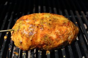 beenham insmeren met honing-mosterd saus