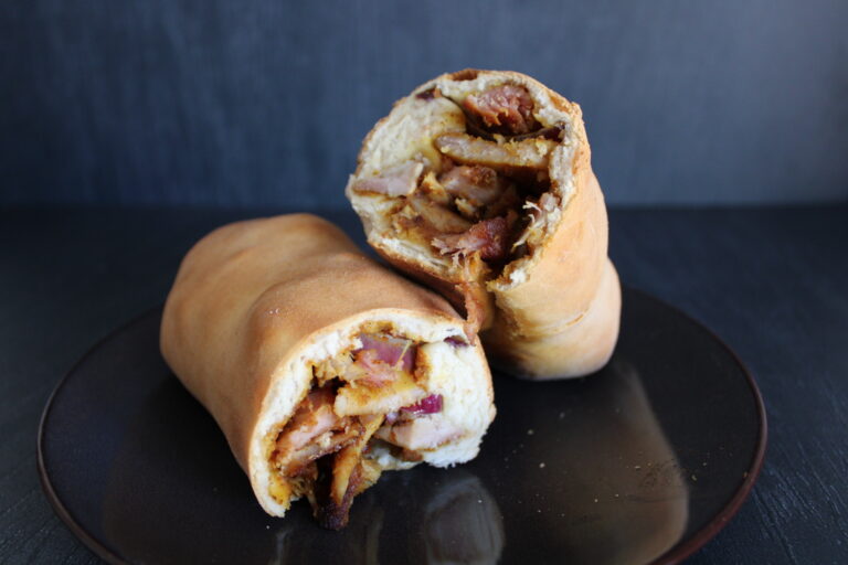 shoarma pizza rol van de BBQ