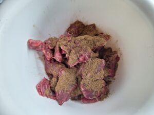 bavette blokjes uit de verpakking halen