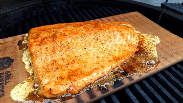 warm gerookte zalm van de BBQ