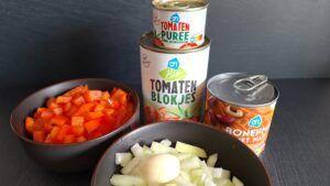 snijden en wassen van chili producten