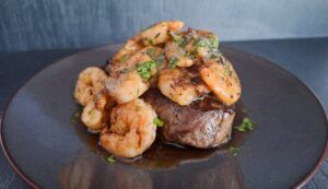 surf en turf van de BBQ