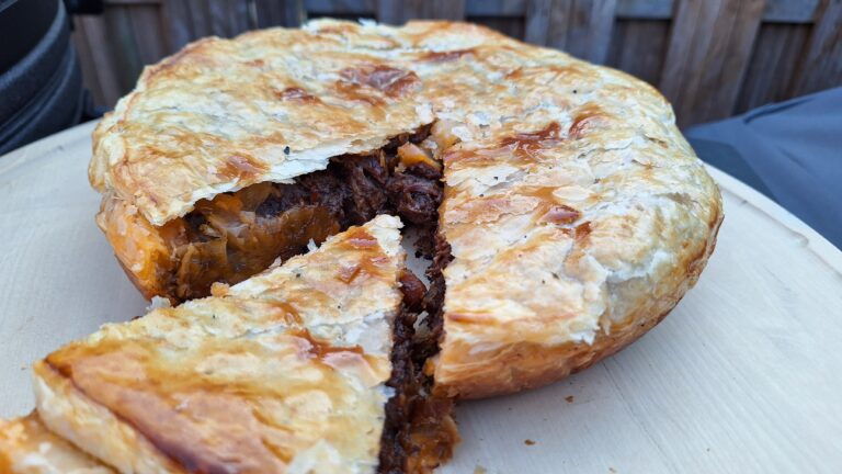 Steak pie - hartige taart van de BBQ