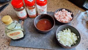 gehaktbal spiesjes van de barbecue