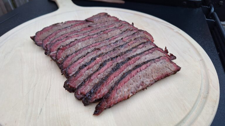 brisket flat van de barbecue