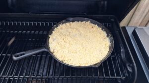 barbecue aansteken en crumble garen