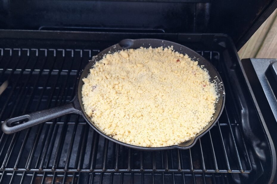 barbecue aansteken en crumble garen