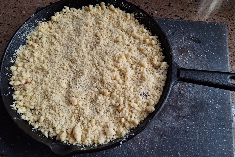 crumble deeg en vulling maken