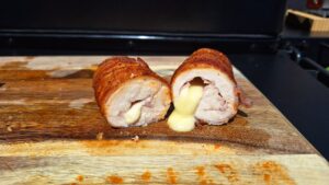 kip cordon bleu van de barbecue