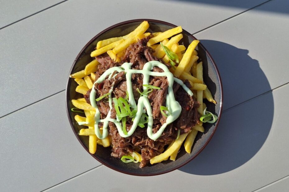 loaded fries met pulled beef