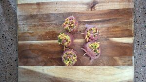 varkeshaas pinwheels oprollen