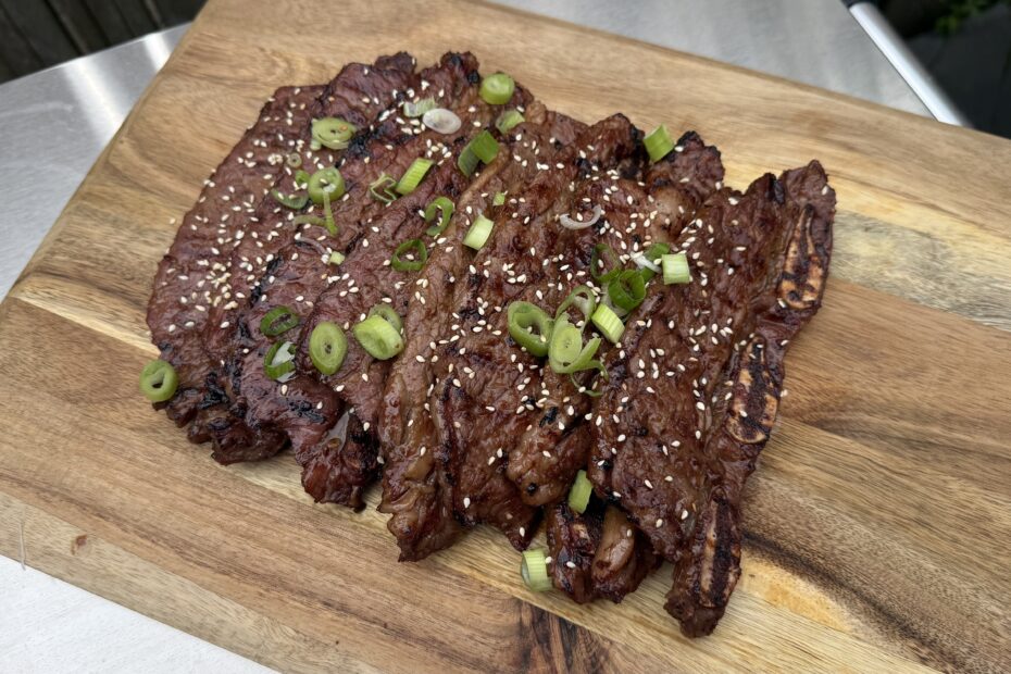 Koreaanse Galbi Short Ribs 15 Galbi short ribs van de BBQ