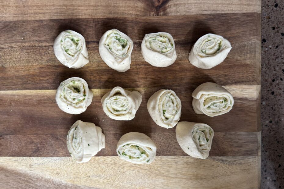 knoflookbrood rolletjes rollen
