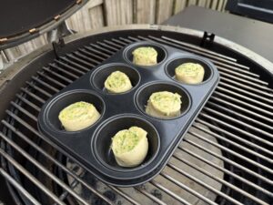Knoflookbrood rolletjes op de BBQ