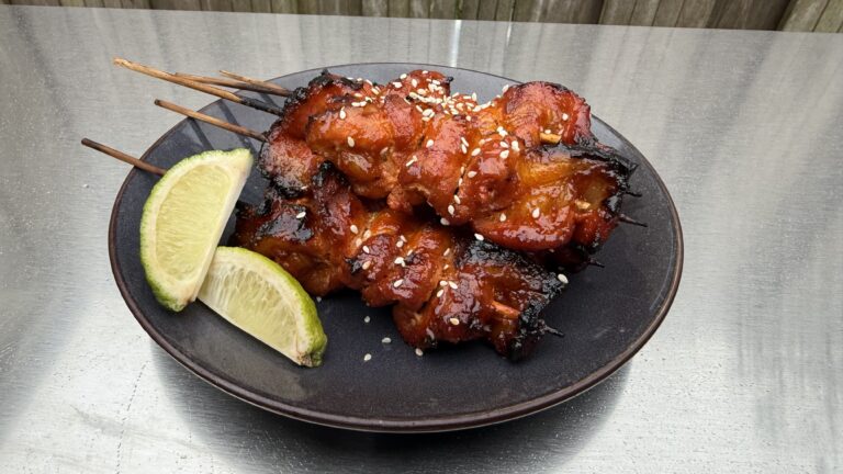 speklap spiesjes met gochujang marinade