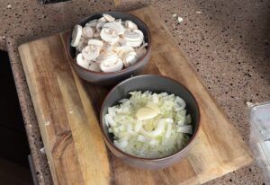 ui en champignons snijden