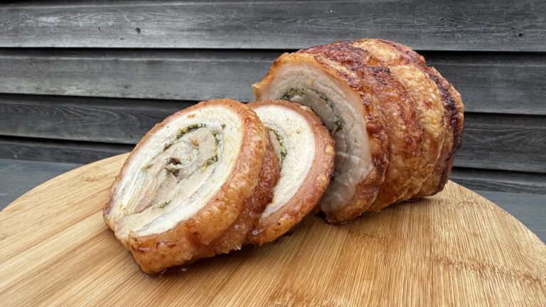 porchetta van de BBQ