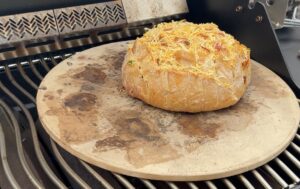 plukbrood op pizzasteen