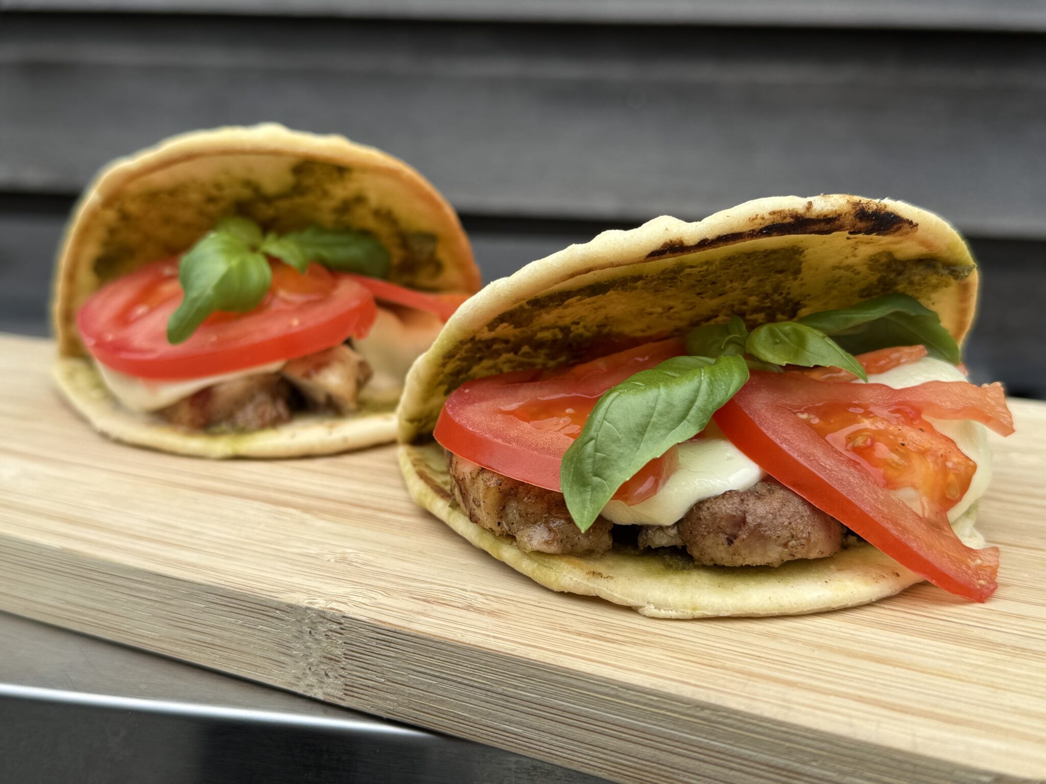 Flatbread kip caprese eind resultaat
