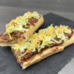 Bacon Cheese burger stokbrood van de BBQ