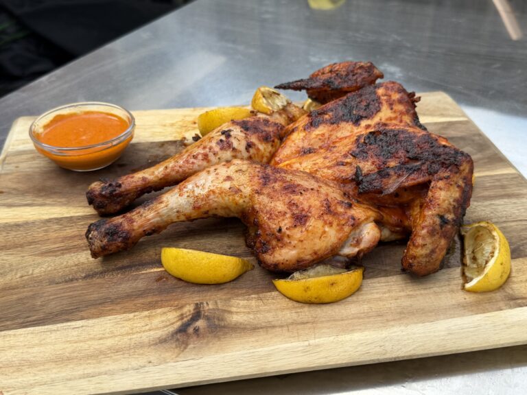 gevlinderde kip met piri piri marinade